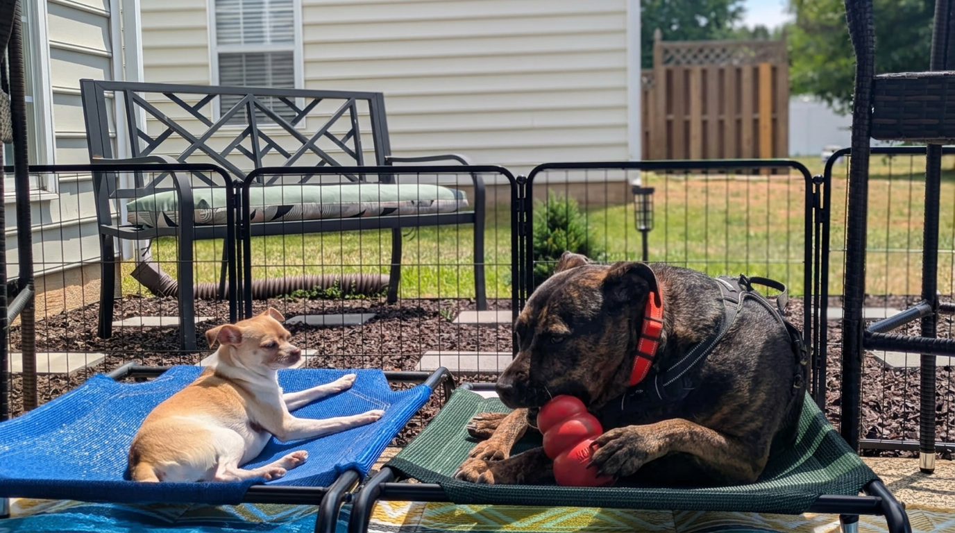 Dogs playing together at daycare